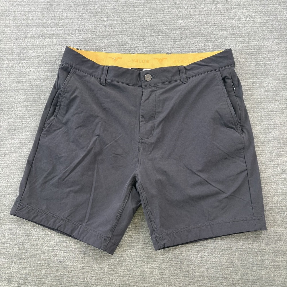 Avalon Performance Golf Shorts Mens 34W Dark Gray Stretch 7" Inseam Lightweight